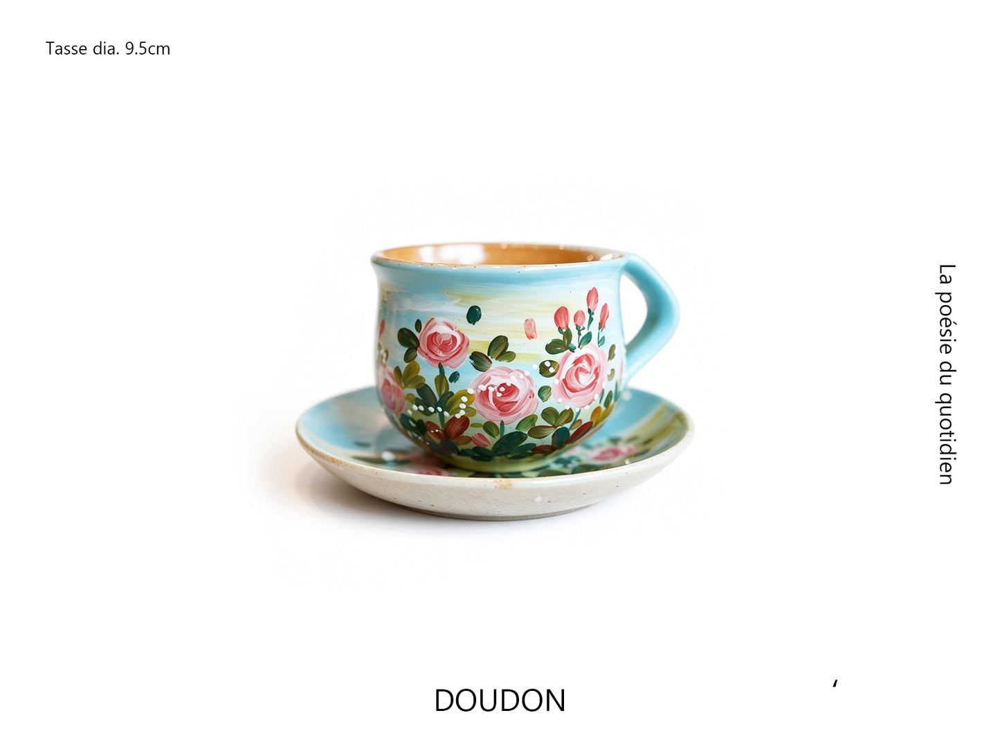 Handmade+Painted Tea/coffee Cup & Saucer