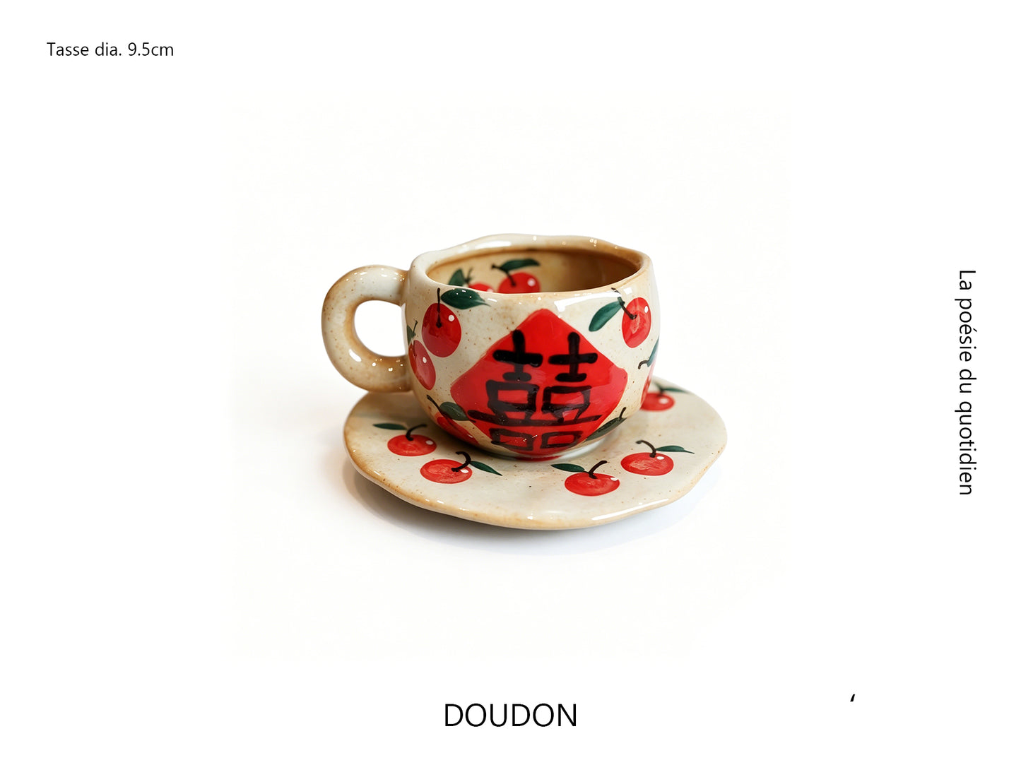 Handmade+Painted Tea/coffee Cup & Saucer