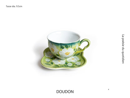 Handmade+Painted Tea/coffee Cup & Saucer