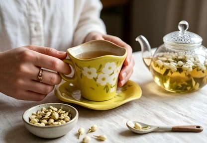 Handmade+Painted Tea/coffee Cup & Saucer