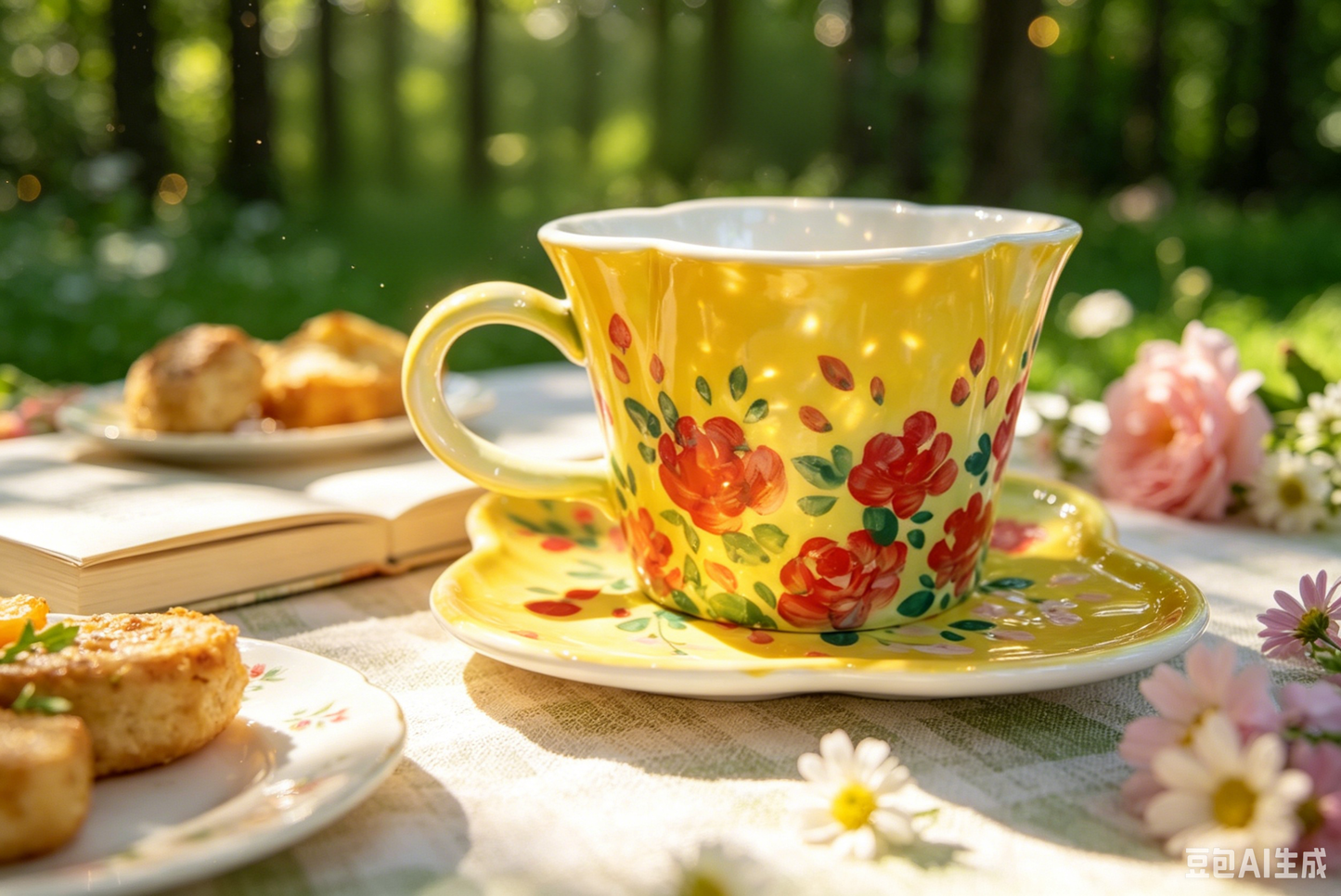 Handmade+Painted Tea/coffee Cup & Saucer