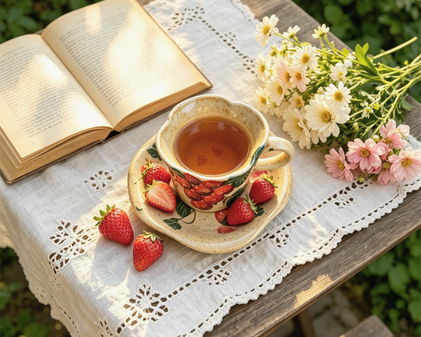Handmade+Painted Tea/coffee Cup & Saucer