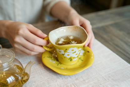 Handmade+Painted Tea/coffee Cup & Saucer