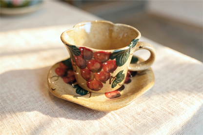 Handmade+Painted Tea/coffee Cup & Saucer