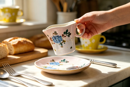 Handmade+Painted Tea/coffee Cup & Saucer