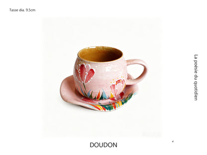 Handmade+Painted Tea/coffee Cup & Saucer