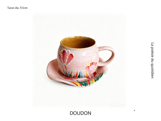 Handmade+Painted Tea/coffee Cup & Saucer