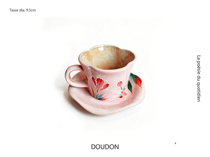 Handmade+Painted Tea/coffee Cup & Saucer