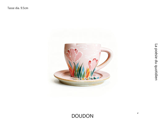 Handmade+Painted Tea/coffee Cup & Saucer