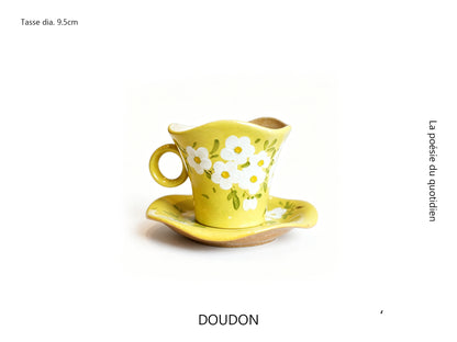Handmade+Painted Tea/coffee Cup & Saucer