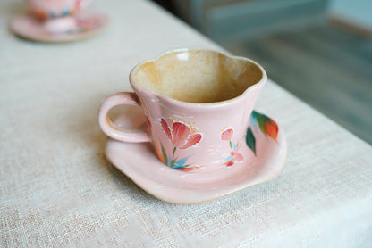 Handmade+Painted Tea/coffee Cup & Saucer