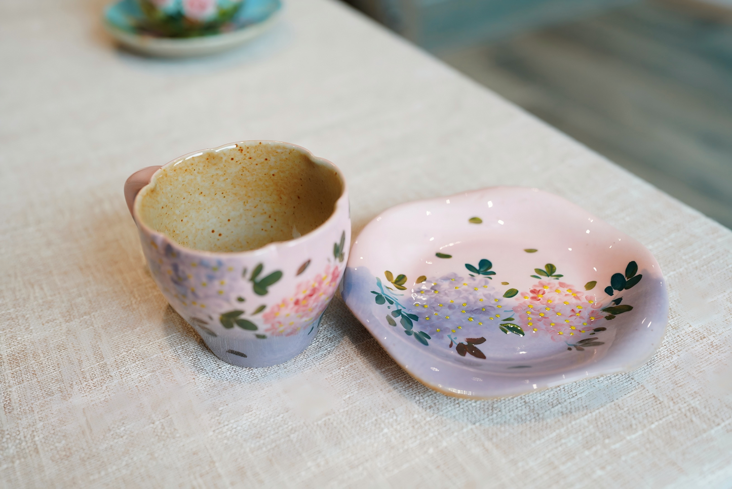 Handmade+Painted Tea/coffee Cup & Saucer