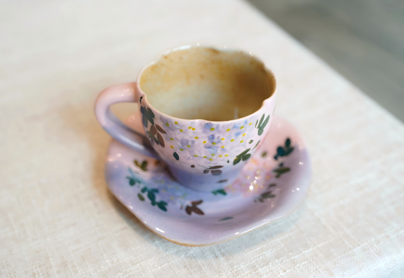 Handmade+Painted Tea/coffee Cup & Saucer
