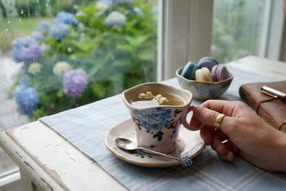 Handmade+Painted Tea/coffee Cup & Saucer