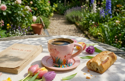 Handmade+Painted Tea/coffee Cup & Saucer