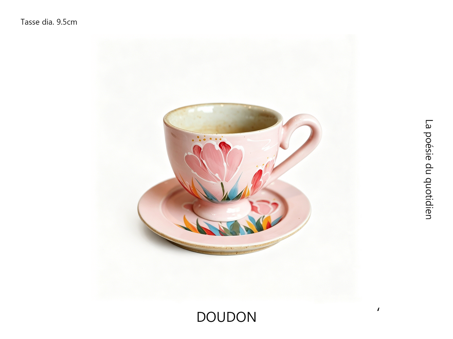 Handmade+Painted Tea/coffee Cup & Saucer